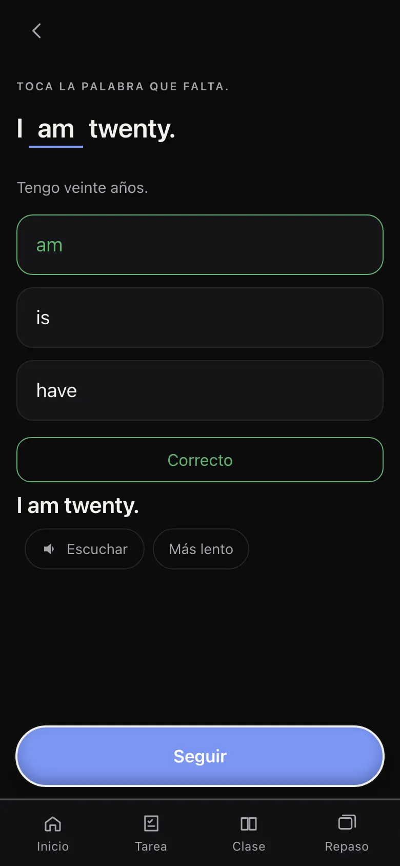 Clase en vivo: el ejercicio en el teléfono de Sofía